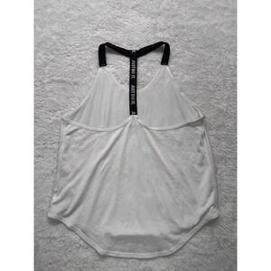 Nike Dri-FIT Women's White Tank Top Just Do It Black Strap Activewear‎